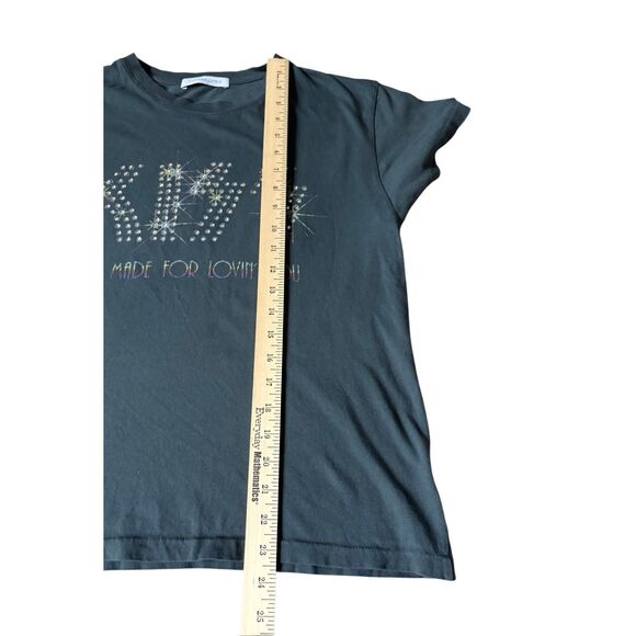 Daydreamer KISS I Was Made For Loving You Embellished Tee T-shirt M Gray - Picture 7 of 8
